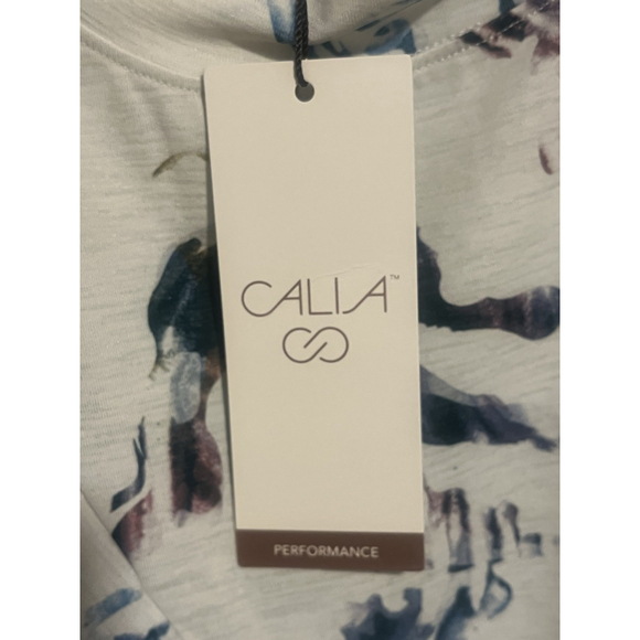 Calia Sleeveless Wrap Front Blouse Womens Size XL White Multi Color Moss Print - Picture 8 of 10